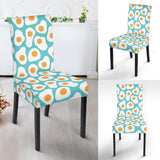 Fried Eggs Pattern Print Design 04 Dining Chair Slipcover