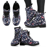 Deers Winter Christmas Pattern Leather Boots