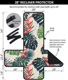 heliconia flowers, palm and monstera leaves Recliner Cover Protector