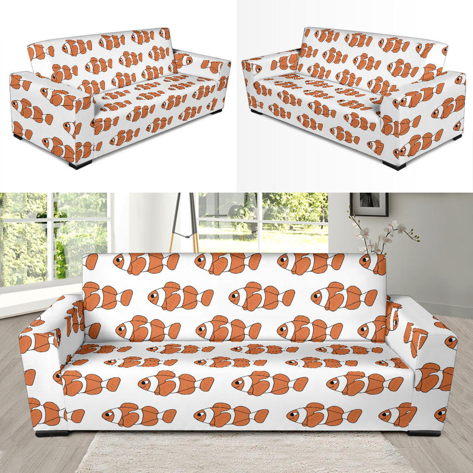 Clown Fish Pattern Print Design 05 Sofa Slipcover