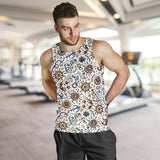 Cute nautical steering wheel anchor pattern Men Tank Top