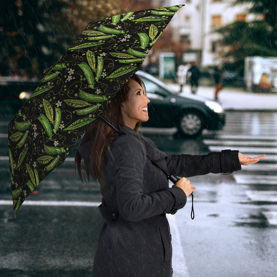 Green Peas Pattern Print Design 02 Umbrella