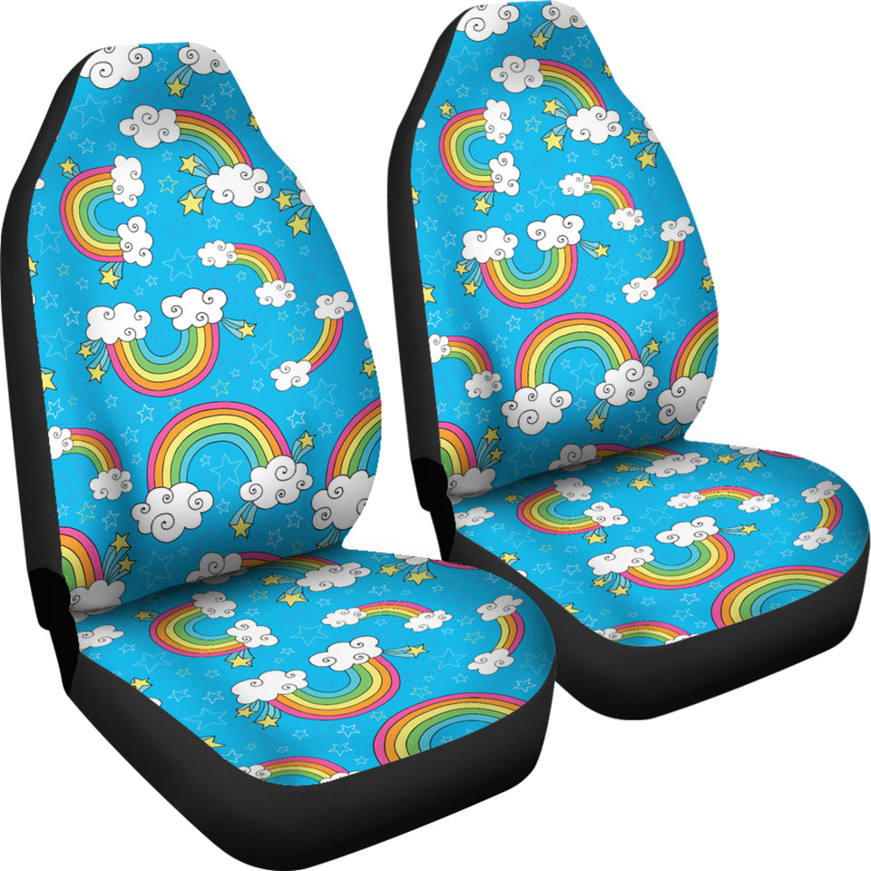 Rainbows Sky Clouds Pattern  Universal Fit Car Seat Covers