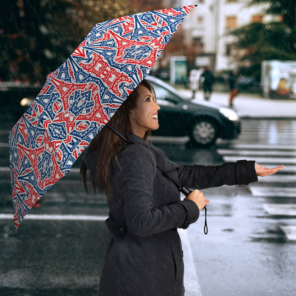 Eiffel Tower Pattern Print Design 02 Umbrella