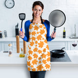 Orange Maple Leaf Pattern Adjustable Apron