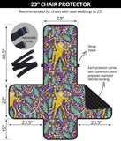 Cute yellow monkey leaves pattern Chair Cover Protector