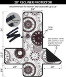 Classic vintage clock pattern Recliner Cover Protector