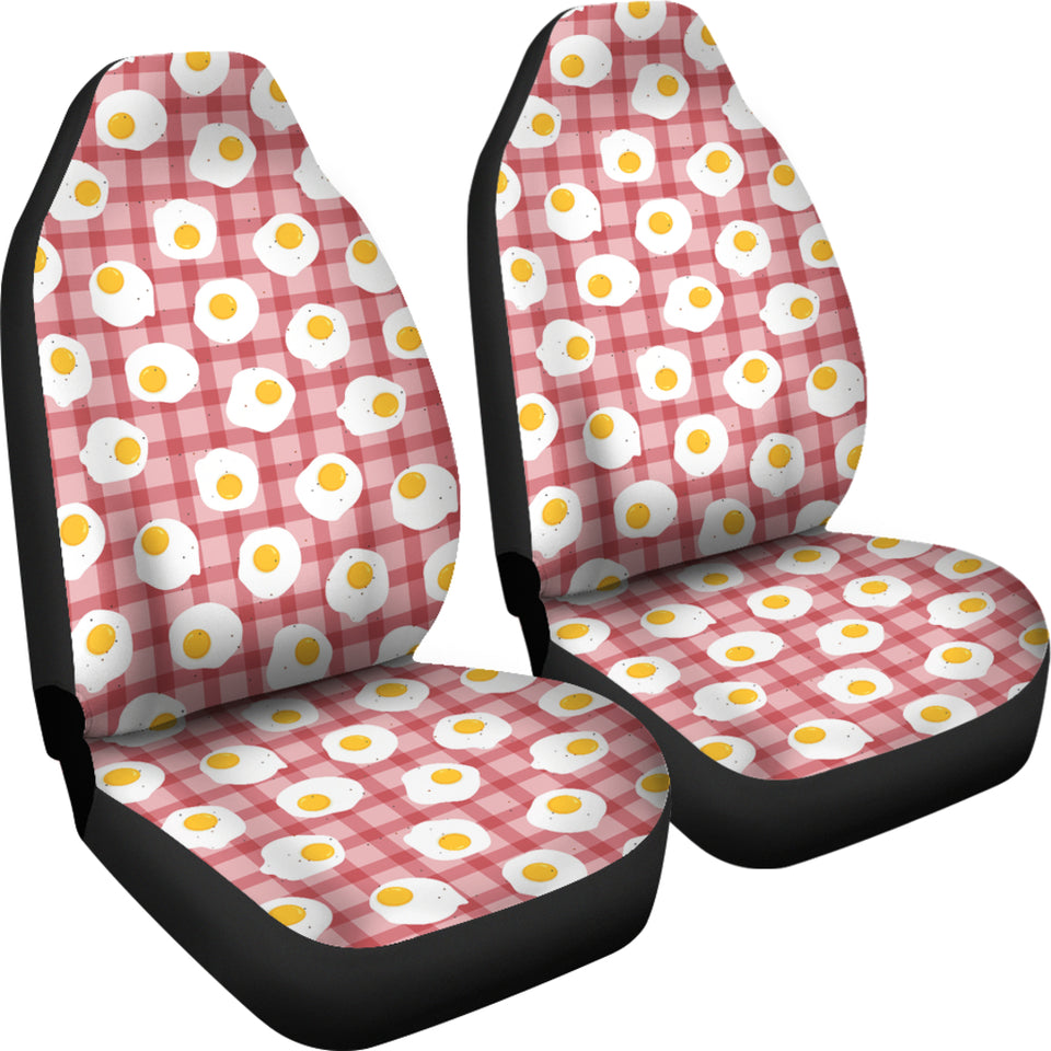 Fried Eggs Pattern Print Design 03 Universal Fit Car Seat Covers