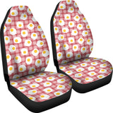 Fried Eggs Pattern Print Design 03 Universal Fit Car Seat Covers