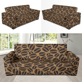 Coffee Bean On Brown Background Sofa Slipcover