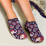 Elephant Indian Style Ornament Pattern Aqua Shoes