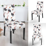 Ostrich Pattern Print Design 02 Dining Chair Slipcover