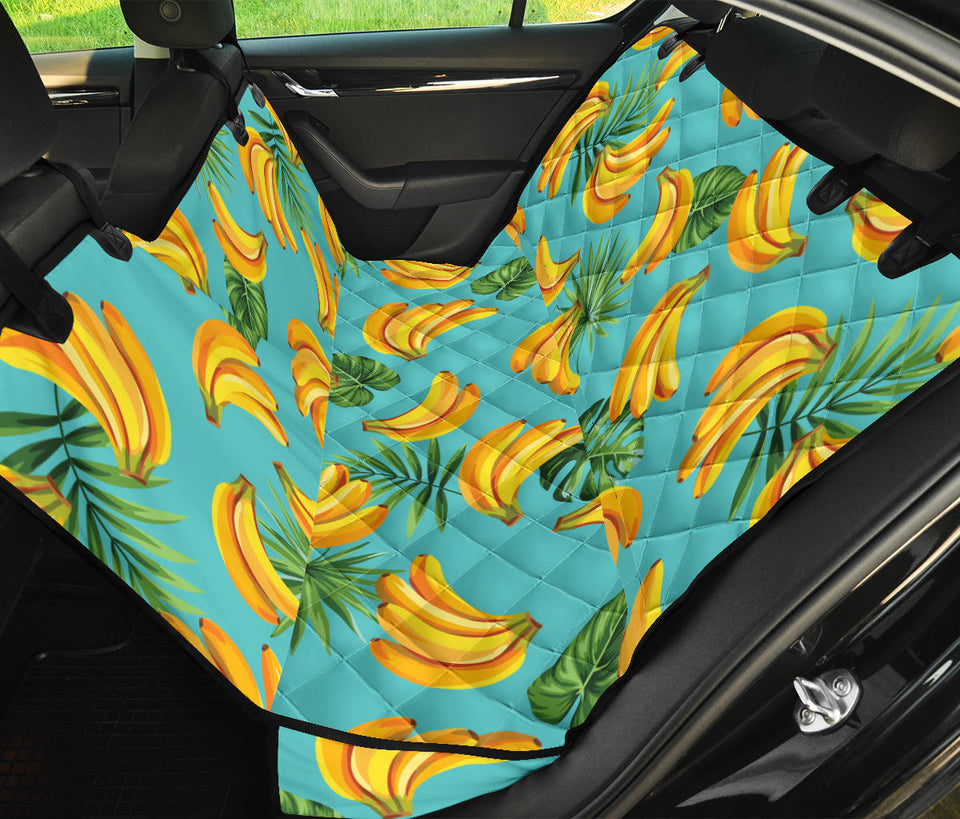 Banana Palm Leaves Pattern Background Dog Car Seat Covers