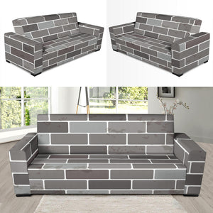 Brick Printed Pattern Print Design 05 Sofa Slipcover