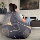 Gold Ginkgo Leaves Bean Bag Cover