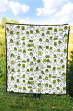 Sketch Funny Frog Pattern Premium Quilt