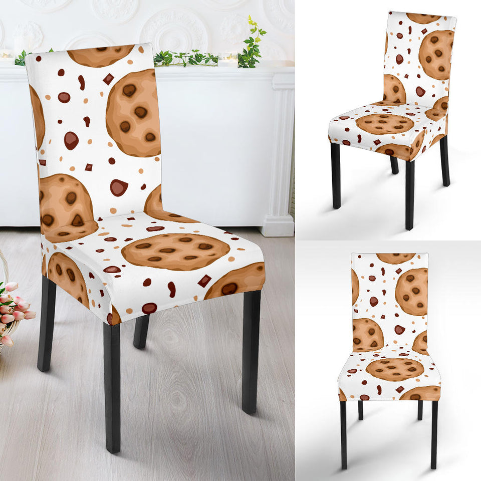 Chocolate Chip Cookie Pattern Dining Chair Slipcover