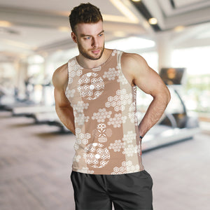 Beautiful hexagon japanese  pattern Men Tank Top