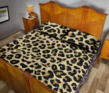 Leopard print design pattern Quilt Bed Set