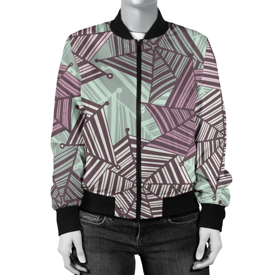 Spider Web Cobweb Design Color Pattern Women'S Bomber Jacket