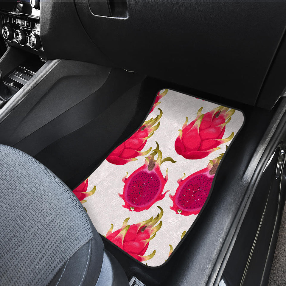 Dragon Fruits Design Pattern Front And Back Car Mats