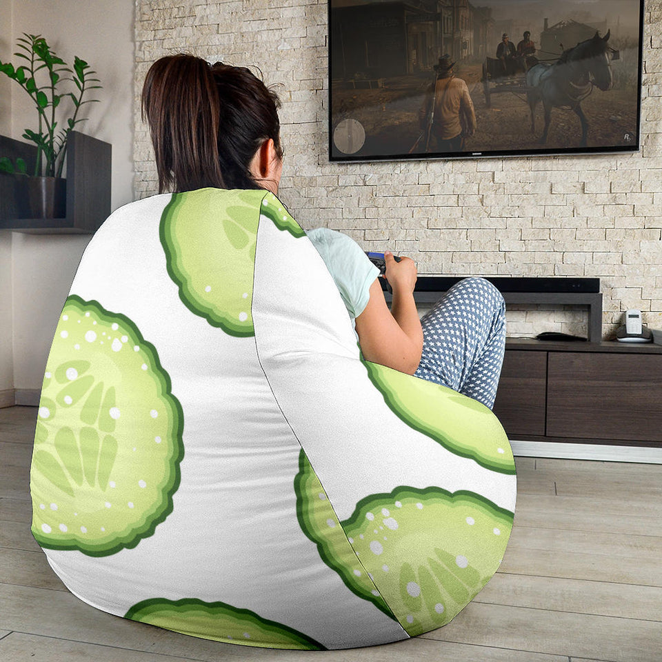 Cucumber Slices Pattern Bean Bag Cover