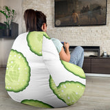 Cucumber Slices Pattern Bean Bag Cover
