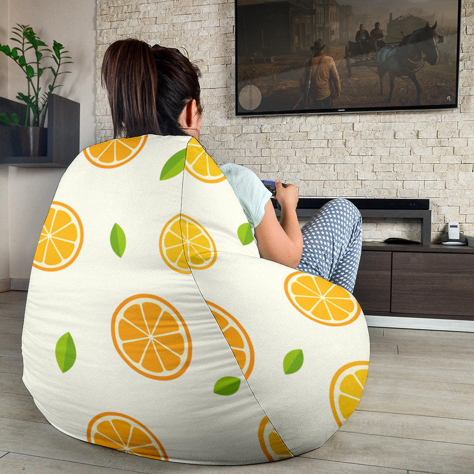 Oranges Leaves Pattern Bean Bag Cover
