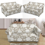 Scallop Shell Pattern Loveseat Couch Slipcover