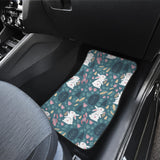 Cute Rabbit Pattern Front And Back Car Mats