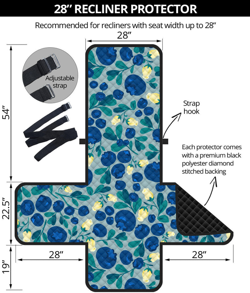 blueberry design pattern Recliner Cover Protector