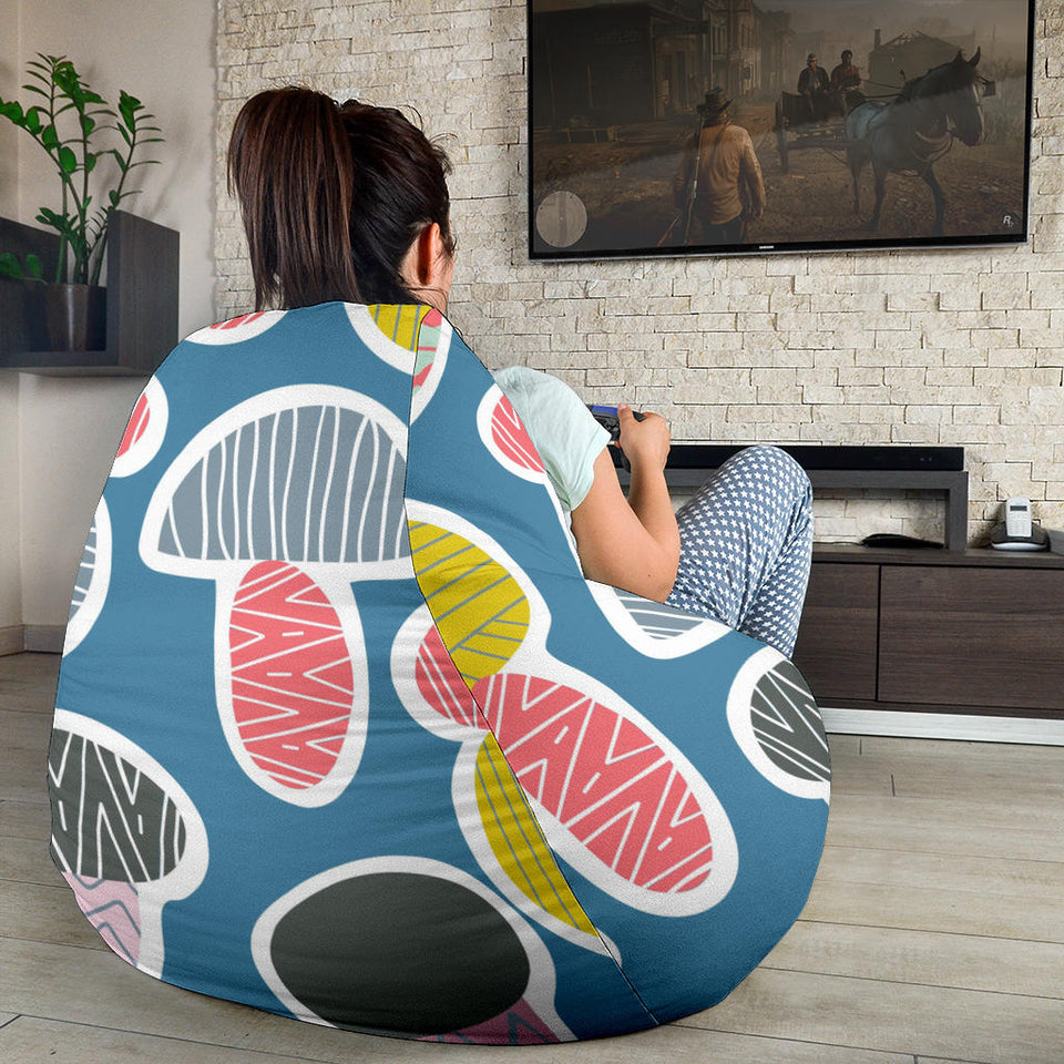 Colorful Mushroom Design Pattern Bean Bag Cover