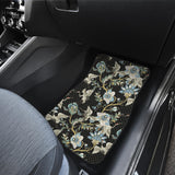 Japanese Crane Ornament Elements Front Car Mats