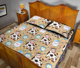 Cow bottle of milk pattern Quilt Bed Set