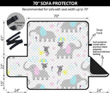 Cute elephant mouse pattern Sofa Cover Protector