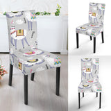 Cute Llama Alpaca Pattern Dining Chair Slipcover