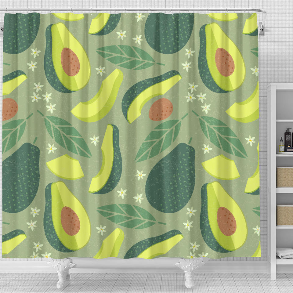 Avocado Pattern Shower Curtain Fulfilled In US