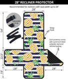 Pineapples pattern striped background Recliner Cover Protector
