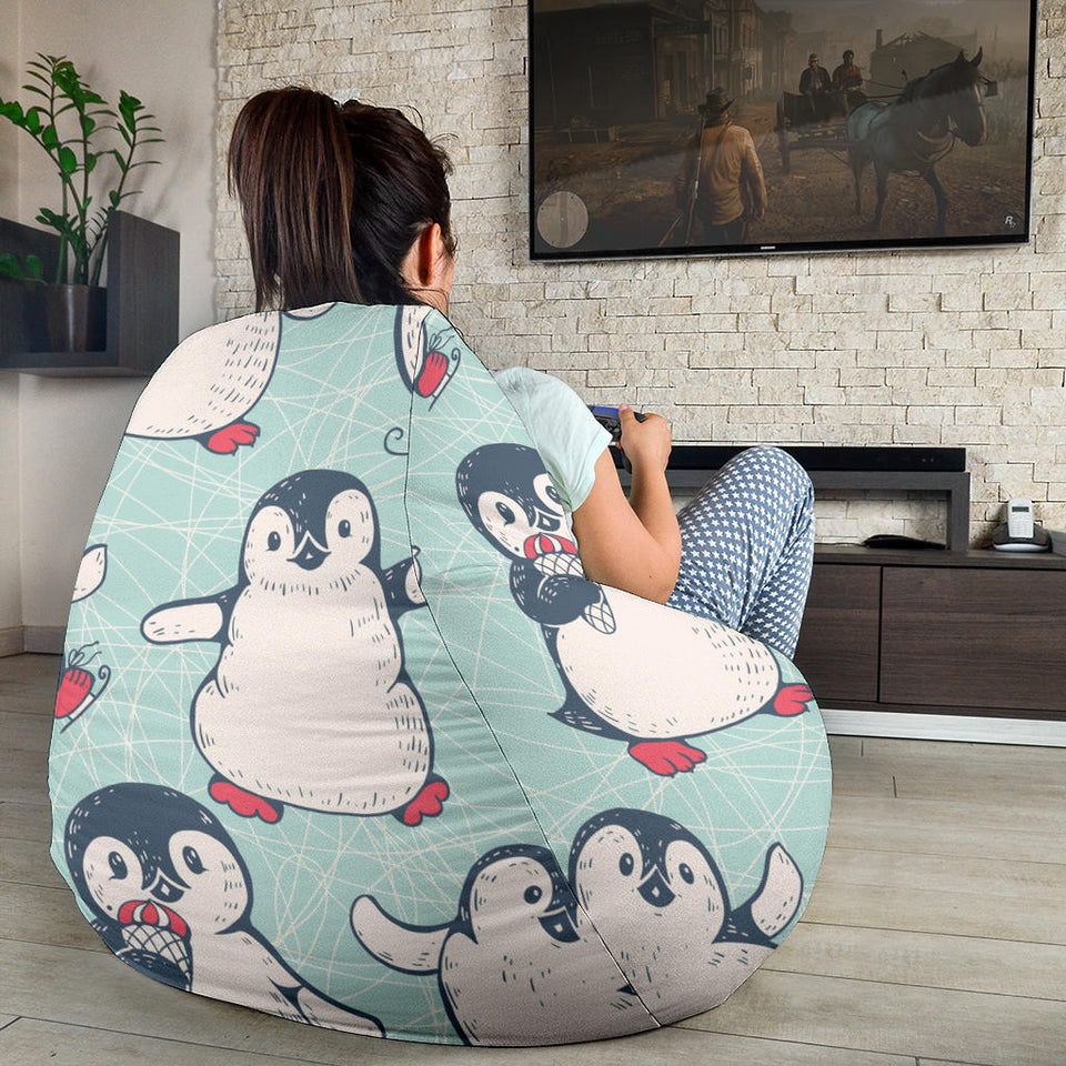 Cute Penguin Pattern Bean Bag Cover