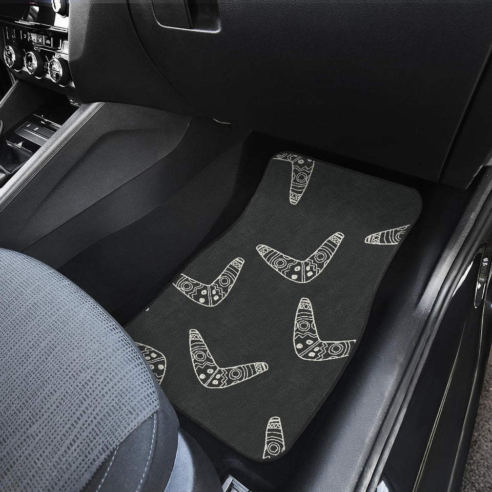 Hand Drawn Boomerang Australian Aboriginal Ornament Front And Back Car Mats