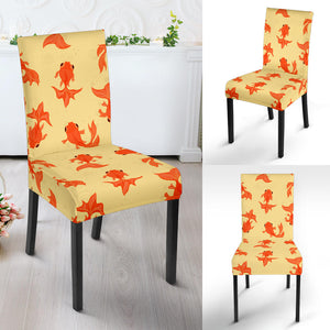 Goldfish Pattern Print Design 02 Dining Chair Slipcover