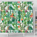 Cactus Design Pattern  Shower Curtain Fulfilled In US