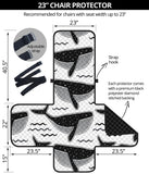 Black whale pattern Chair Cover Protector