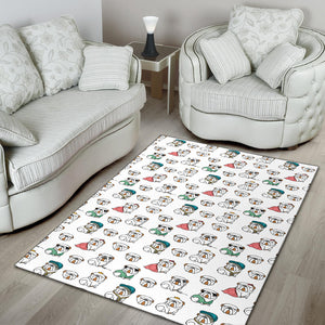 English Bulldog Pattern Print Design 03 Area Rug