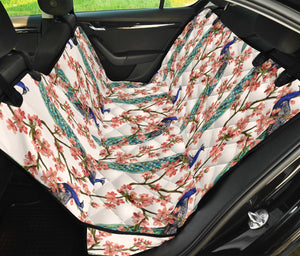 Peacock Tropical Flower Pattern Dog Car Seat Covers