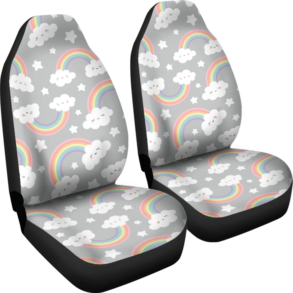 Cute Rainbow Clound Star Pattern  Universal Fit Car Seat Covers
