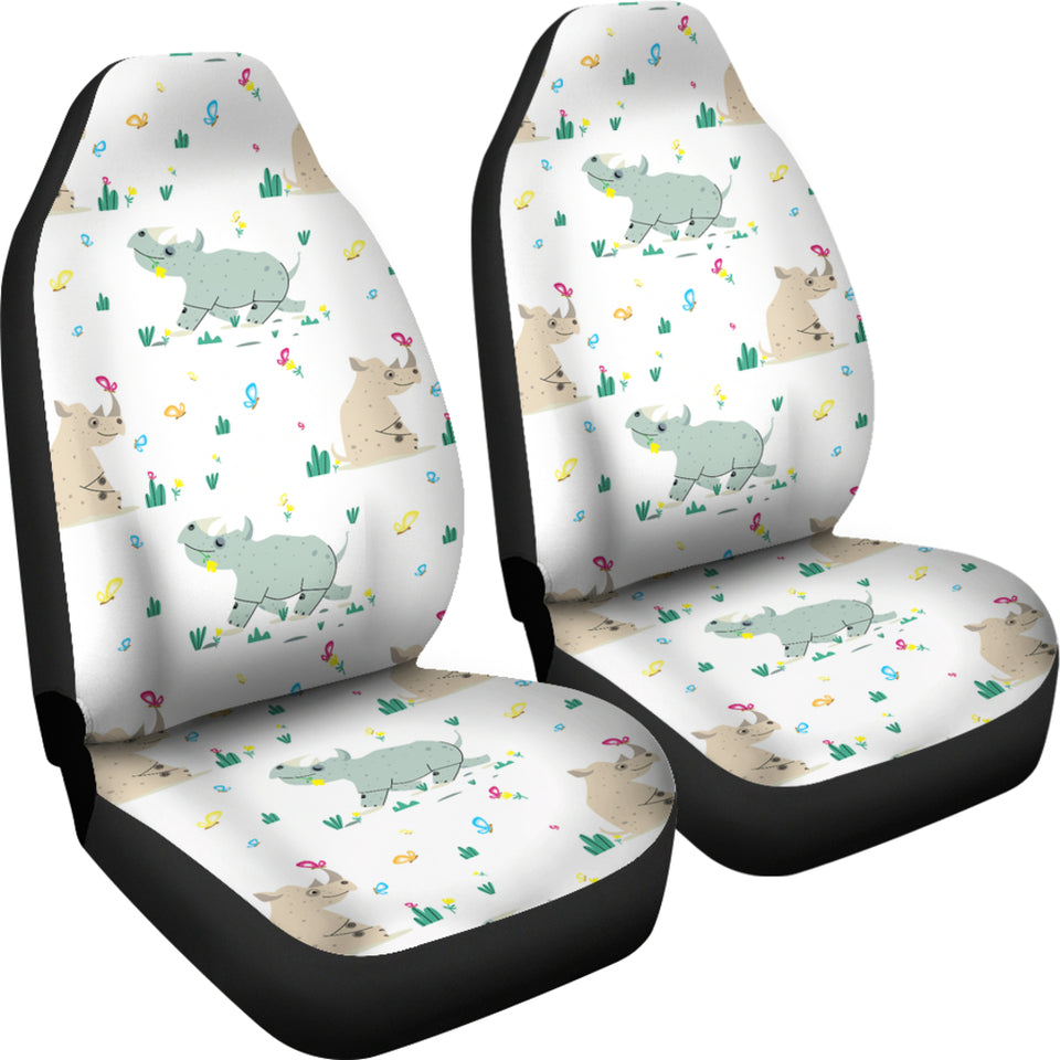 Cute Rhino Pattern  Universal Fit Car Seat Covers