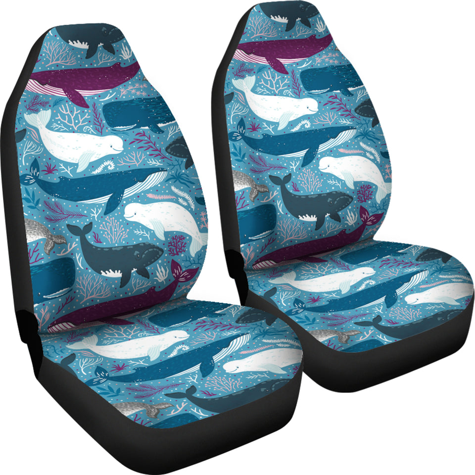 Whale Design Pattern  Universal Fit Car Seat Covers