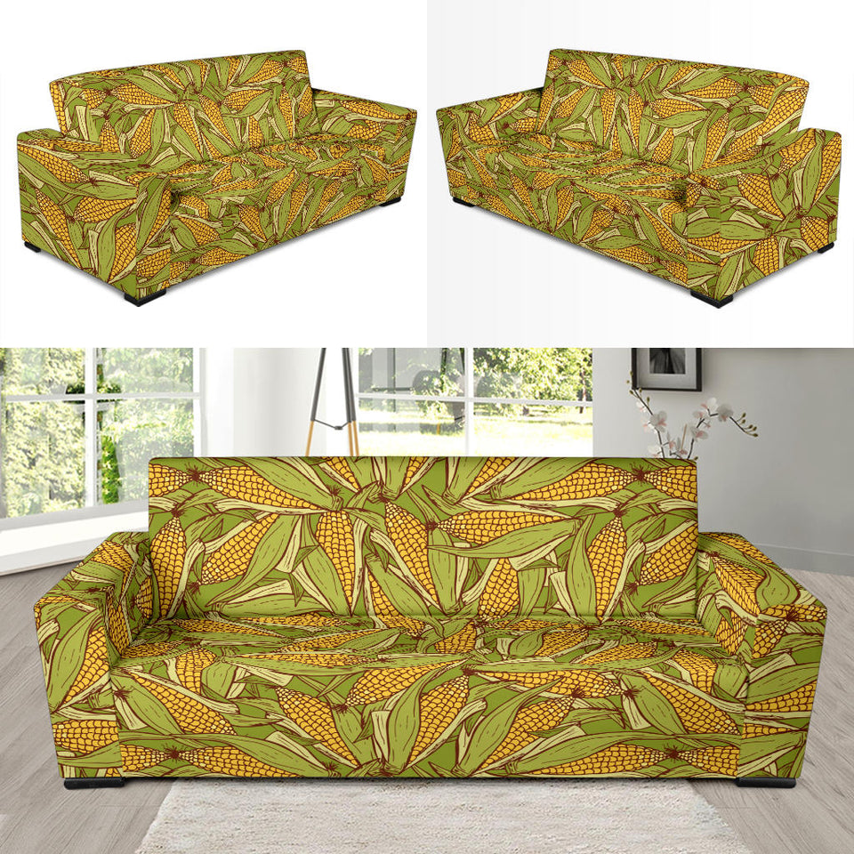 Corn Pattern Print Design 01 Sofa Slipcover
