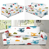 Colorful Helicopter Pattern Sofa Slipcover